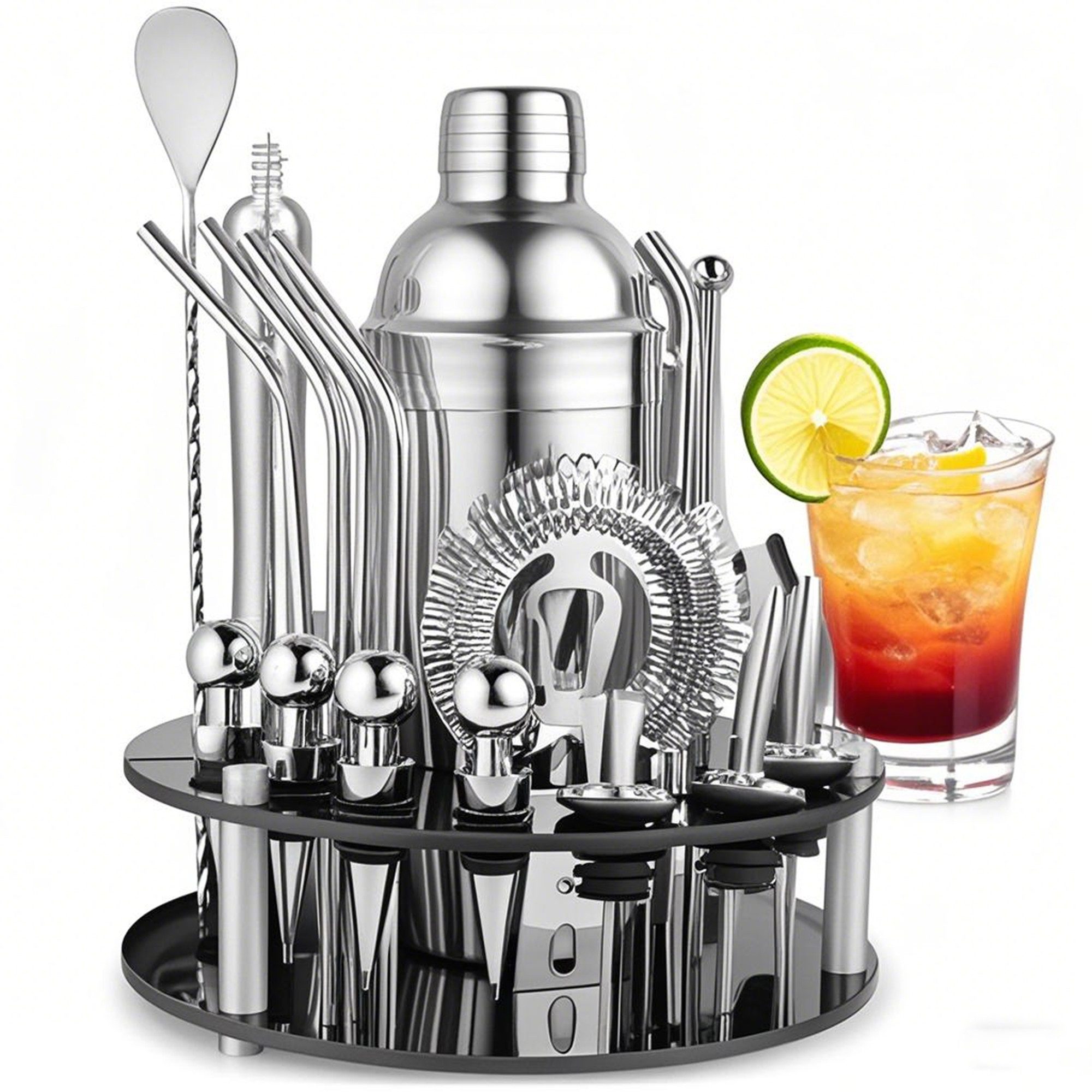Cocktail-Set 30-tlg. Cocktail-Shaker-Set mit 750ml Edelstahl Shaker
