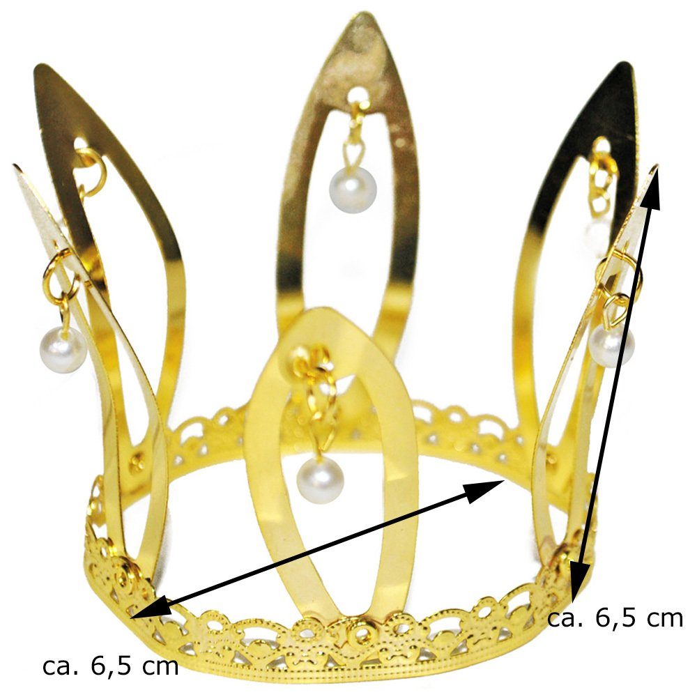 Funny Fashion Kostüm Prinzessin Krone 'Dornröschen', Gold