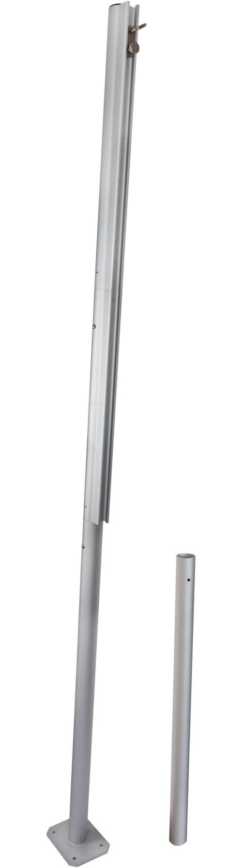 Windhager Sonnensegelmast Premium, zur Befestigung eines Sonnensegels, 242,5 cm Höhe, (1-St), Pfosten höhenverstellbar mit Steckverbindungen, Masthöhe 242,5 cm