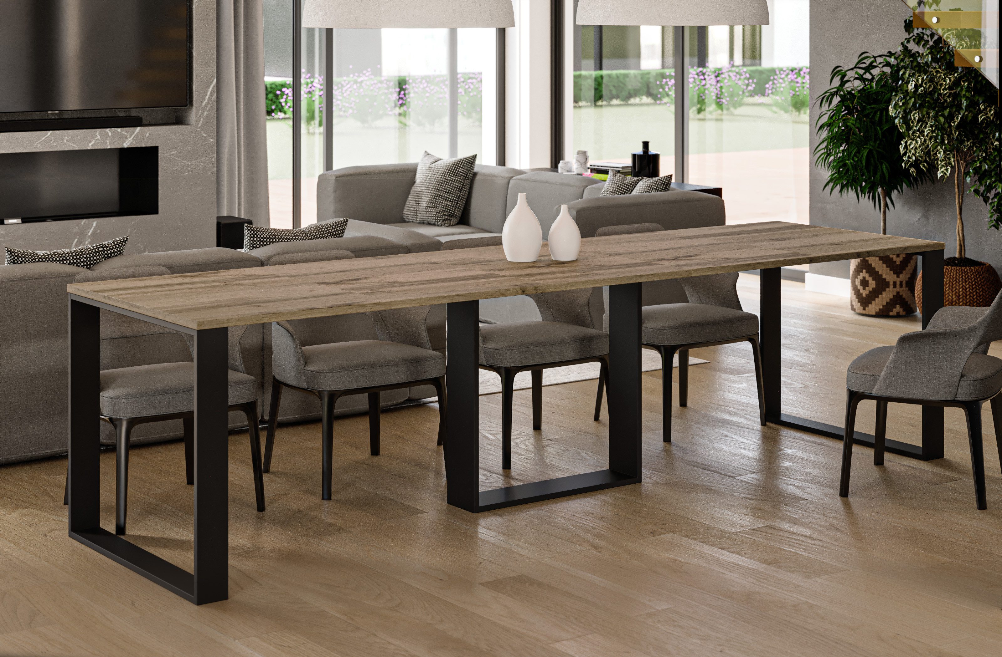 Endo-Moebel Esstisch Esstisch Kufentisch Borys 130 / 310 Küchentisch ausziehbar