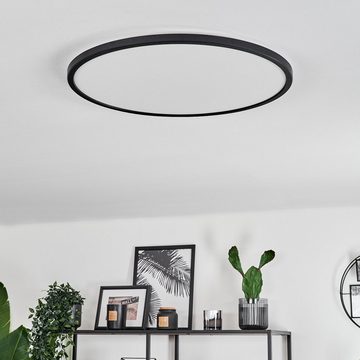 hofstein Deckenleuchte dimmbare Deckenlampe aus Kunststoff in Schwarz/Weiß, LED fest integriert, 3000 Kelvin, über herkömmlichen Lichtschalter dimmbar, Ø 53,5cm, LED 35 Watt, IP44