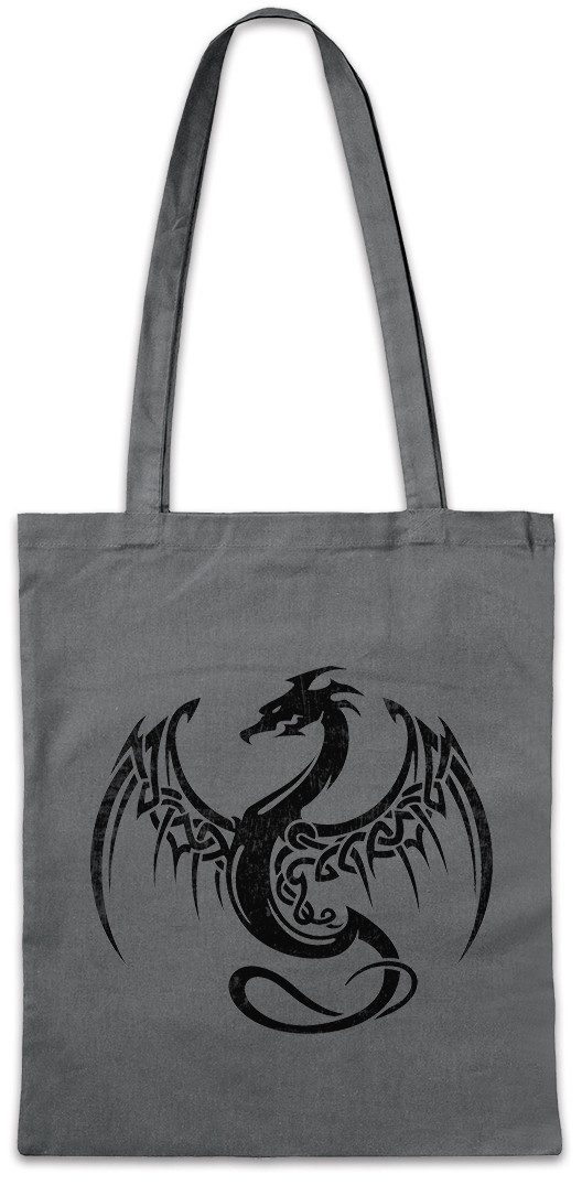 Beuteltasche Celtic Dragon I Stofftasche Kelten Knoten Keltisch Kreuz Cross Runen