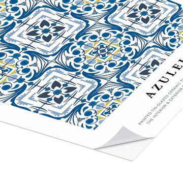 Posterlounge Wandfolie Editors Choice, Azulejo (englisch), Badezimmer Grafikdesign