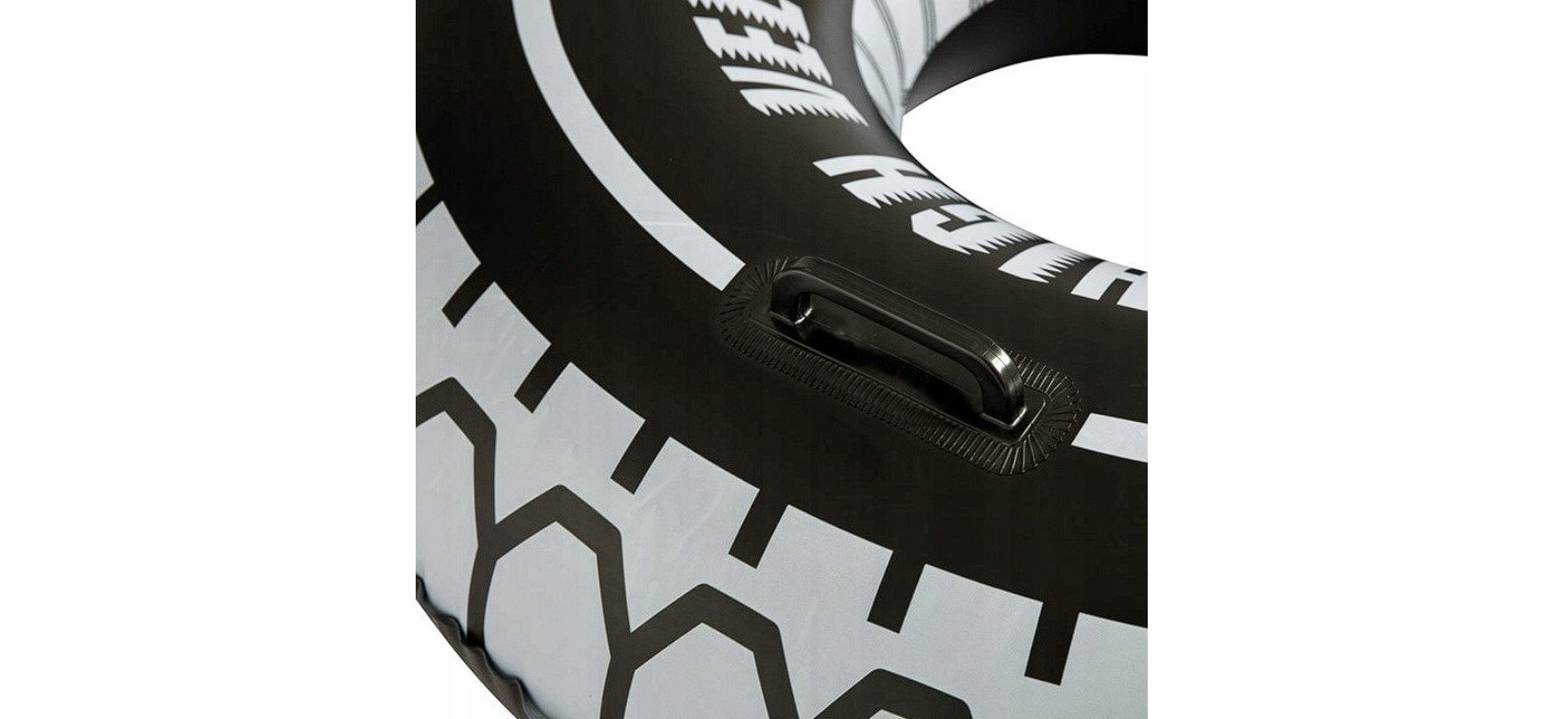 Festivalartikel Schwimmhilfe Großes aufblasbares Poolring mit Griffen, Ø90cm, schwarz - Neu (1-tlg)