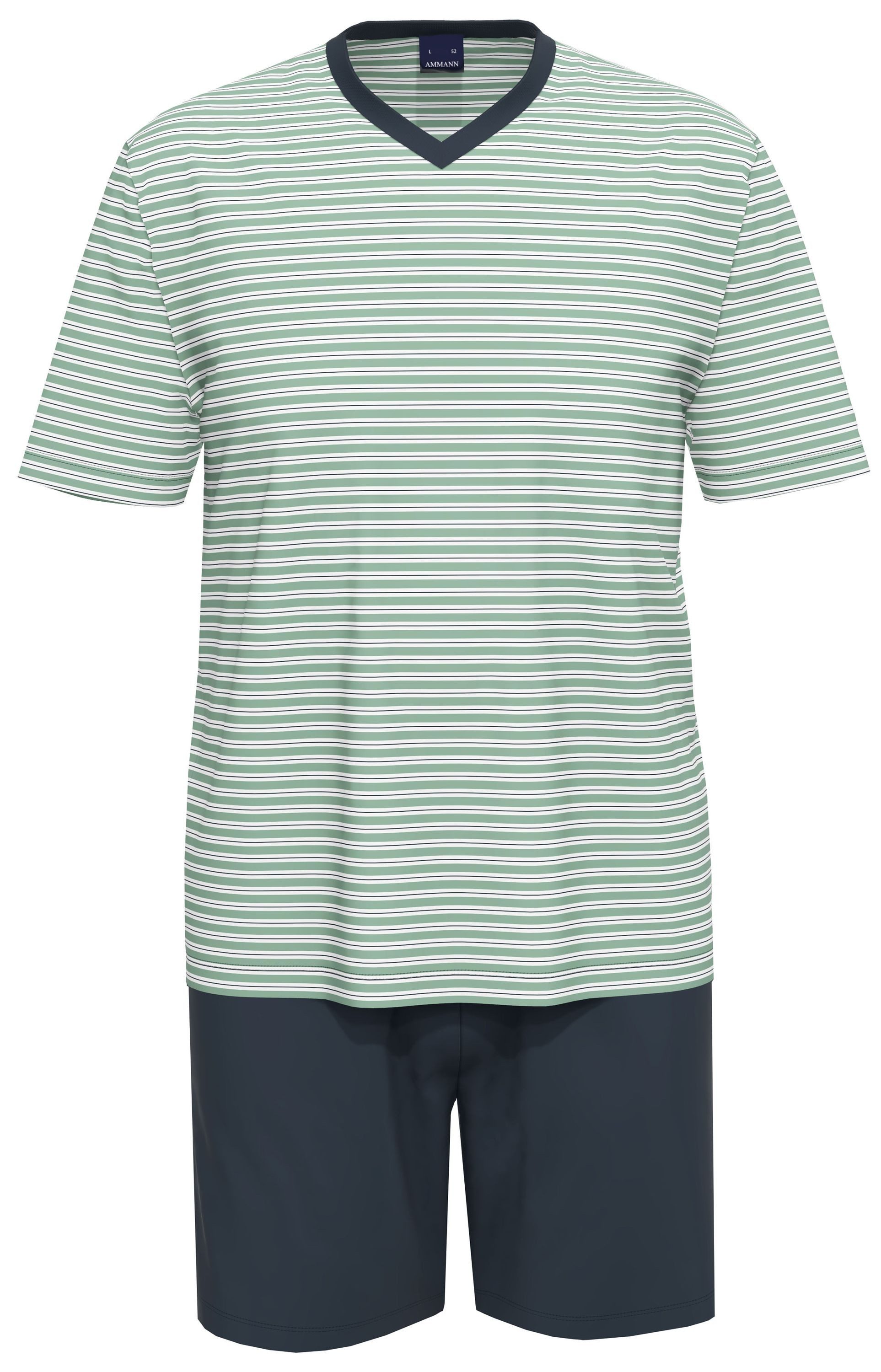 Ammann Shorty Action (Set, 2 tlg., 2-teilig) Herren Pyjama kurz Kurzarm Baumwolle leger