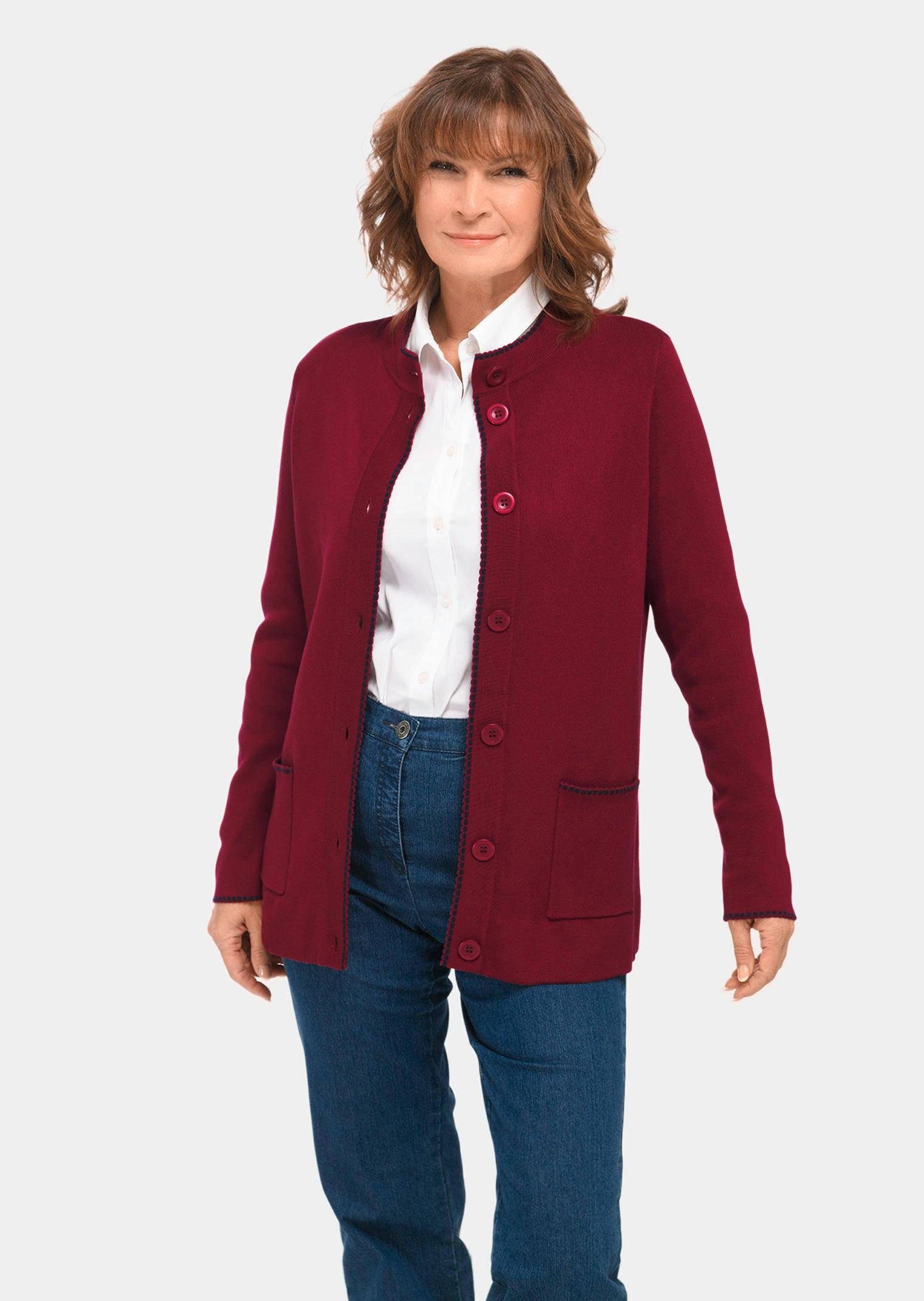 Strickjacke Herbstcardigan mit Stehkragen
