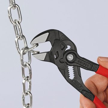 Knipex Zangenschlüssel 86 01 180 Zange und Schraubenschlüssel in einem Werkzeug, 1-tlg., grau atramentiert, mit Kunststoff überzogen 180 mm