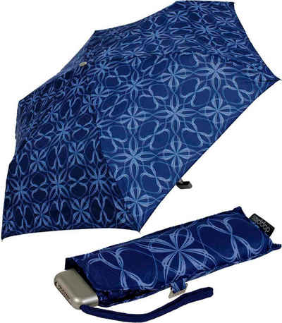 doppler® Stockregenschirm Mini Carbonsteel Slim - Bloom, extrem flacher und sehr leichter Schirm