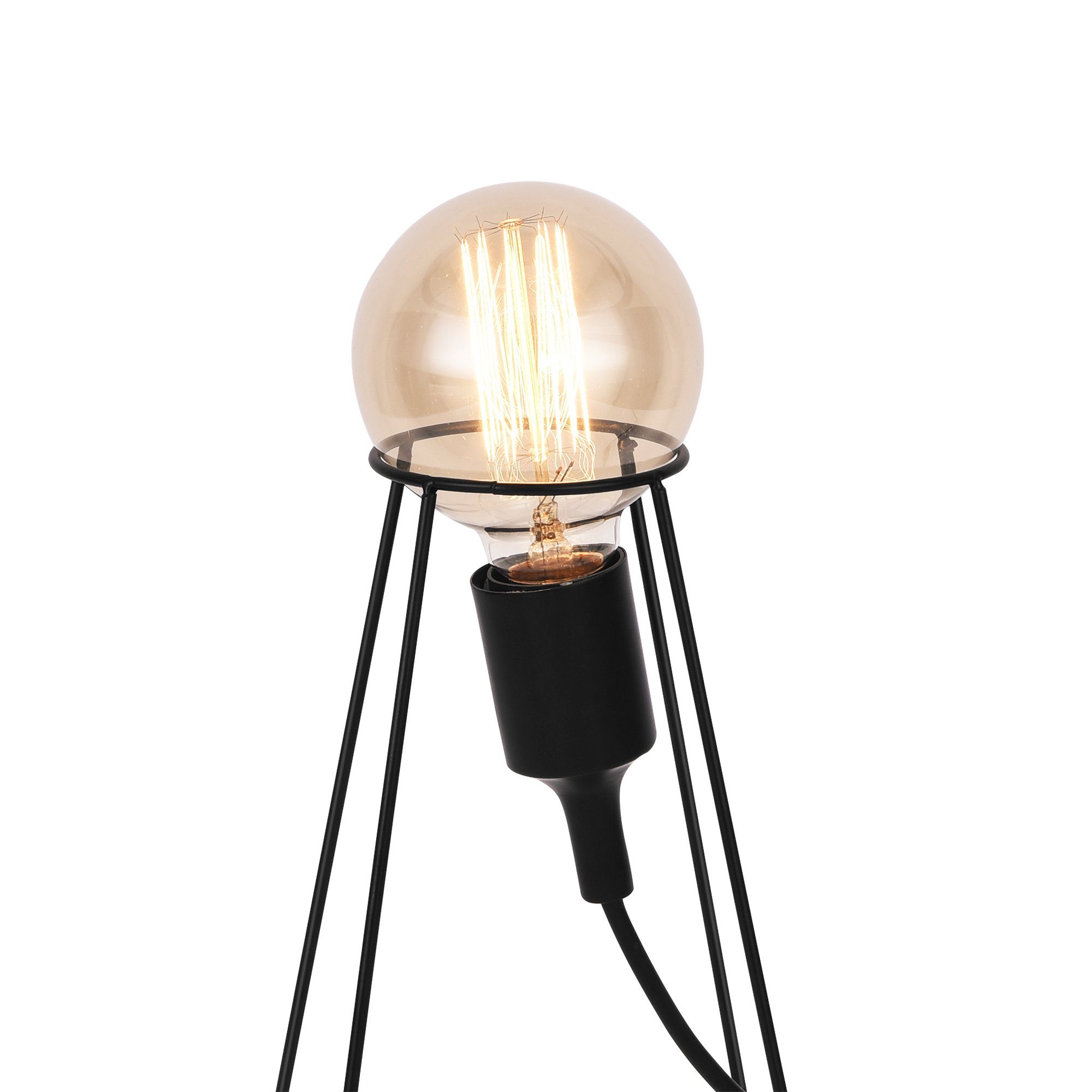 »Sydney« Tischlampe Leuchtmittel, für 1 lux.pro Wohnzimmer x Schwarz ohne E27 Tischleuchte,