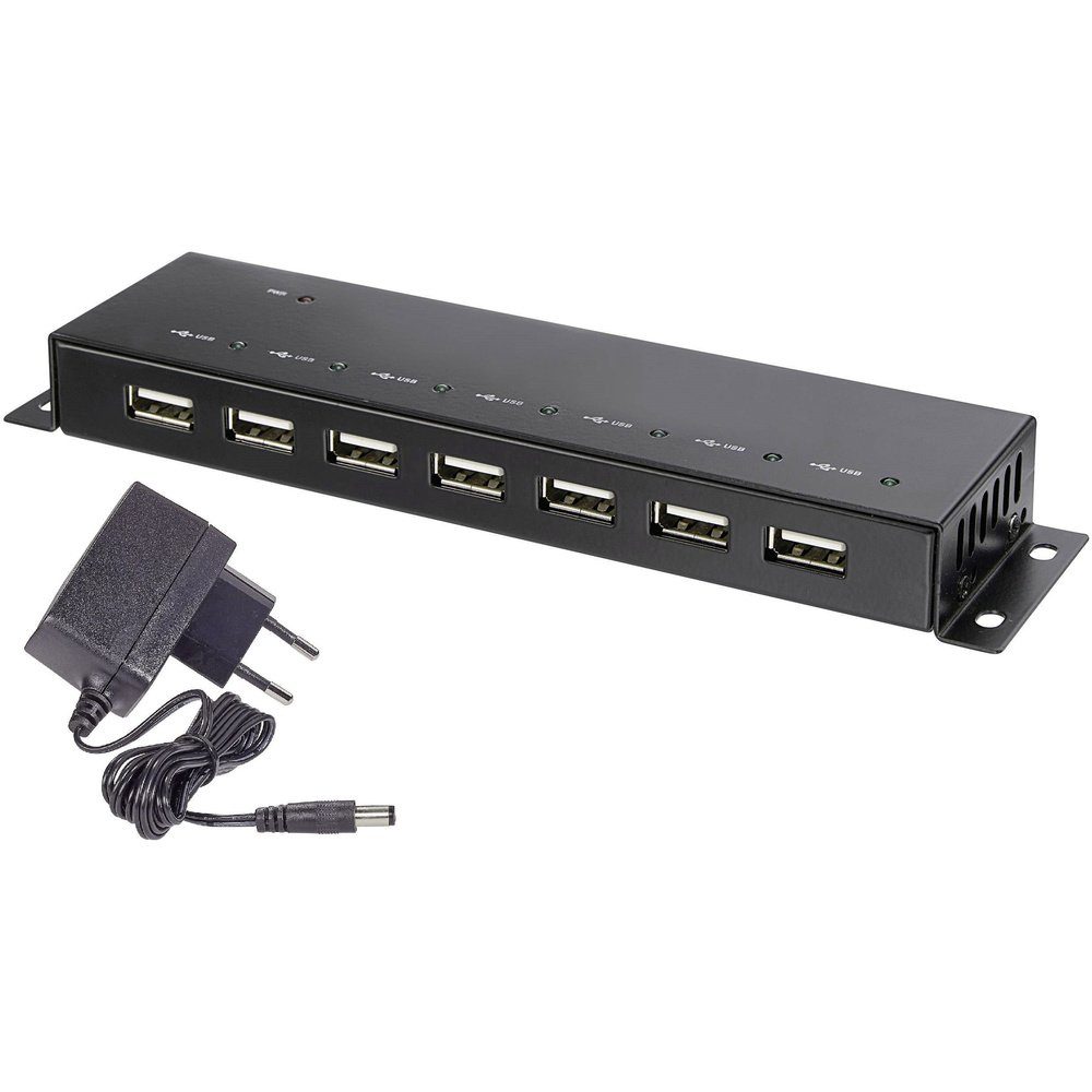 Renkforce USB-Verteiler Renkforce RF-4791678 USB-Hub 7 Port USB-A USB 2.0 480 MBit/s Metallgeh
