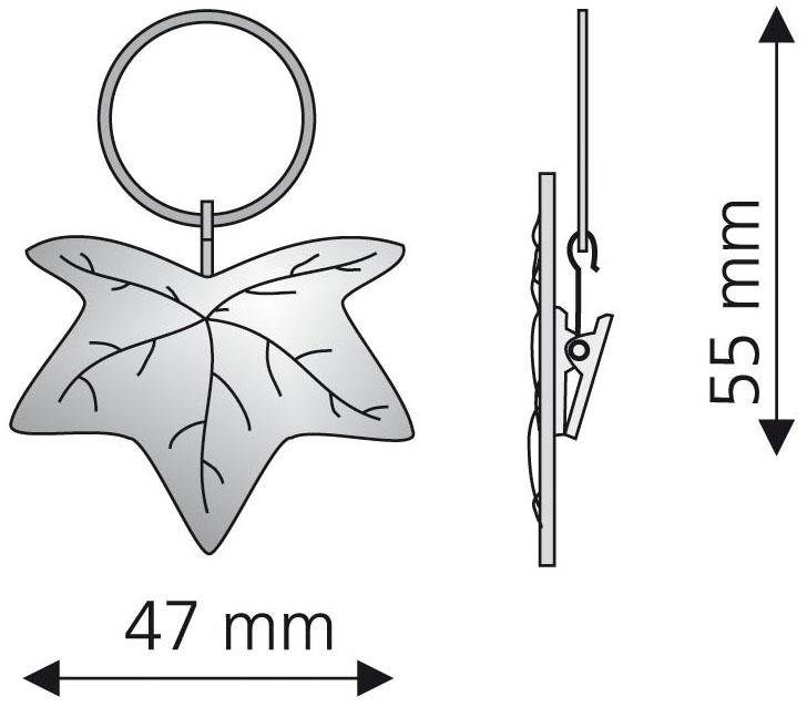Liedeco Gardinenring Blatt, Gardinenstangen, (Packung, 4-St., günstig online kaufen
