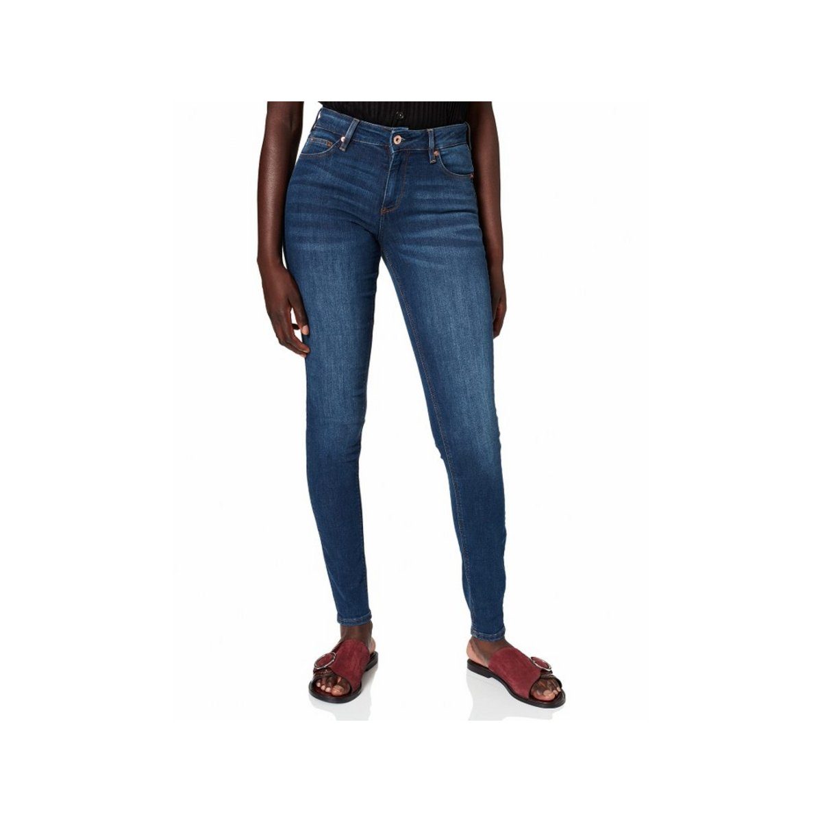 QS 5-Pocket-Jeans dunkel-blau (1-tlg) | Straight-Fit Jeans