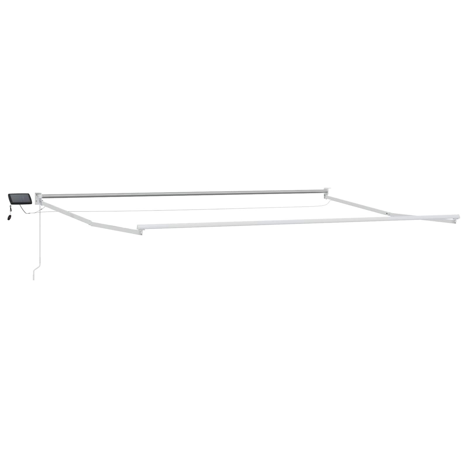 vidaXL Markise Elektrisches Markisenrahmen Weiß 4 x 3 m Aluminium (1-St)
