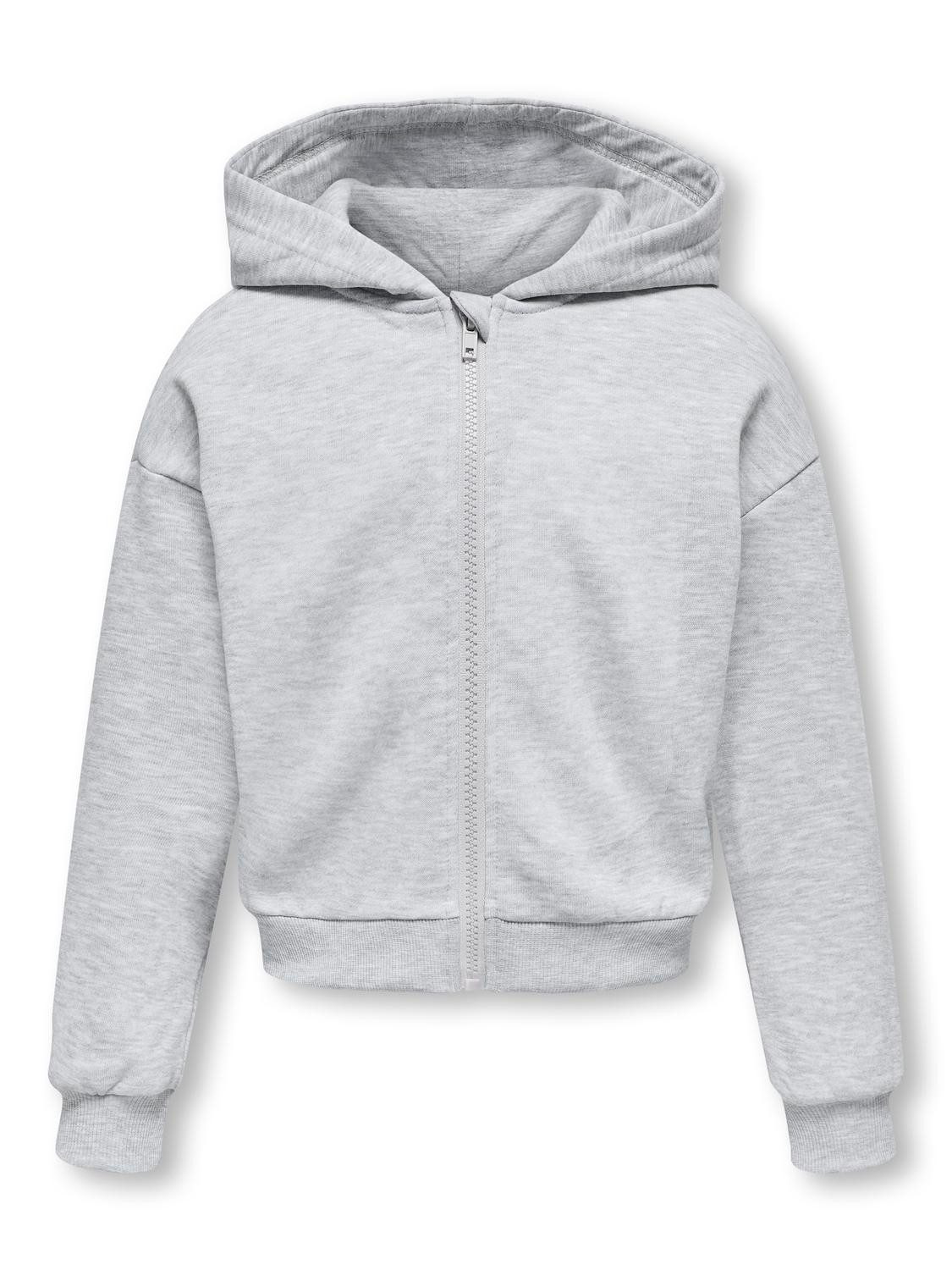 KIDS ONLY Kapuzensweatjacke KOGFAVE L/S ZIP HOOD SWT mit leicht überschnittenen Schultern