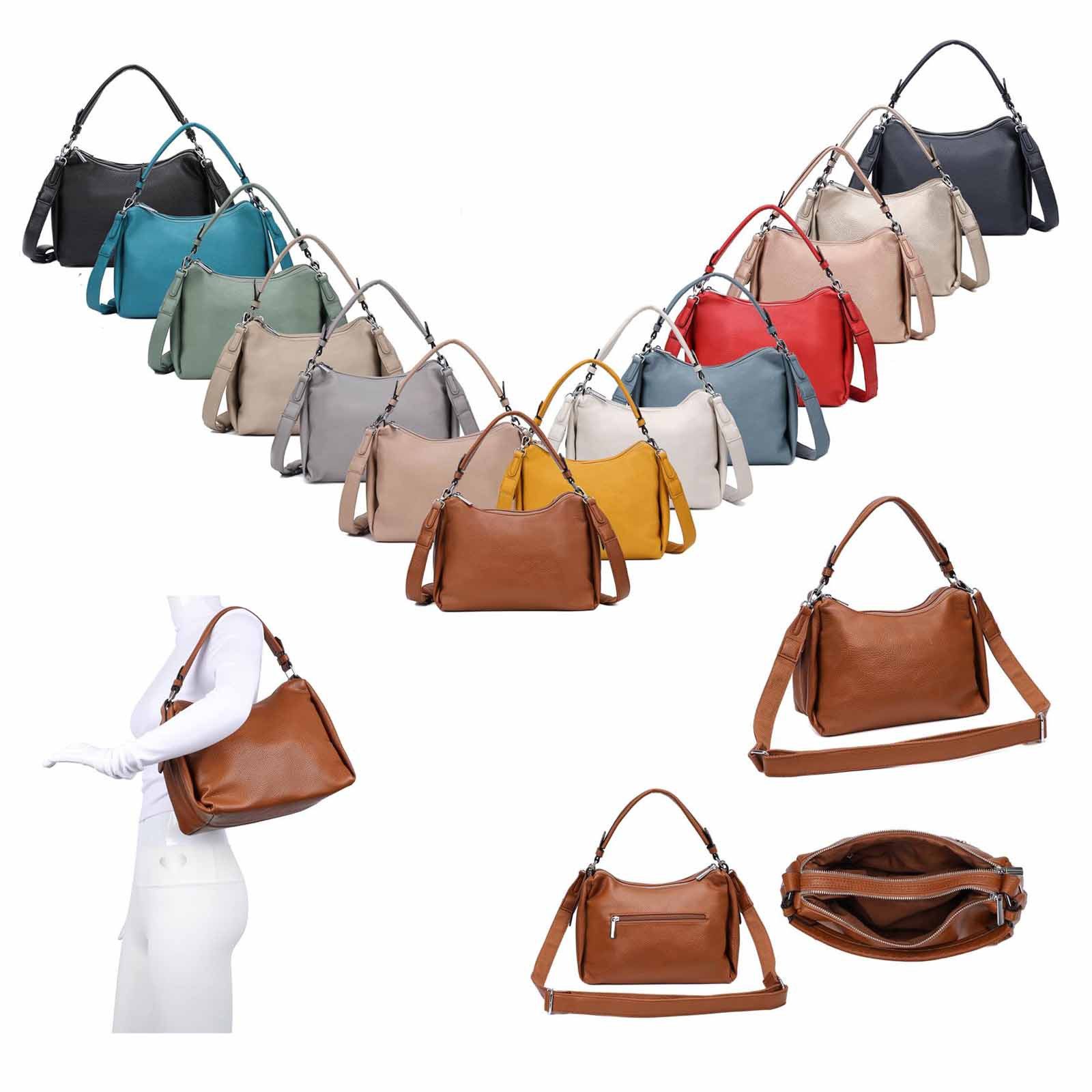 ITALYSHOP24 Schultertasche DAMEN TASCHE SHOPPER Umhängetasche Crossover Hob günstig online kaufen