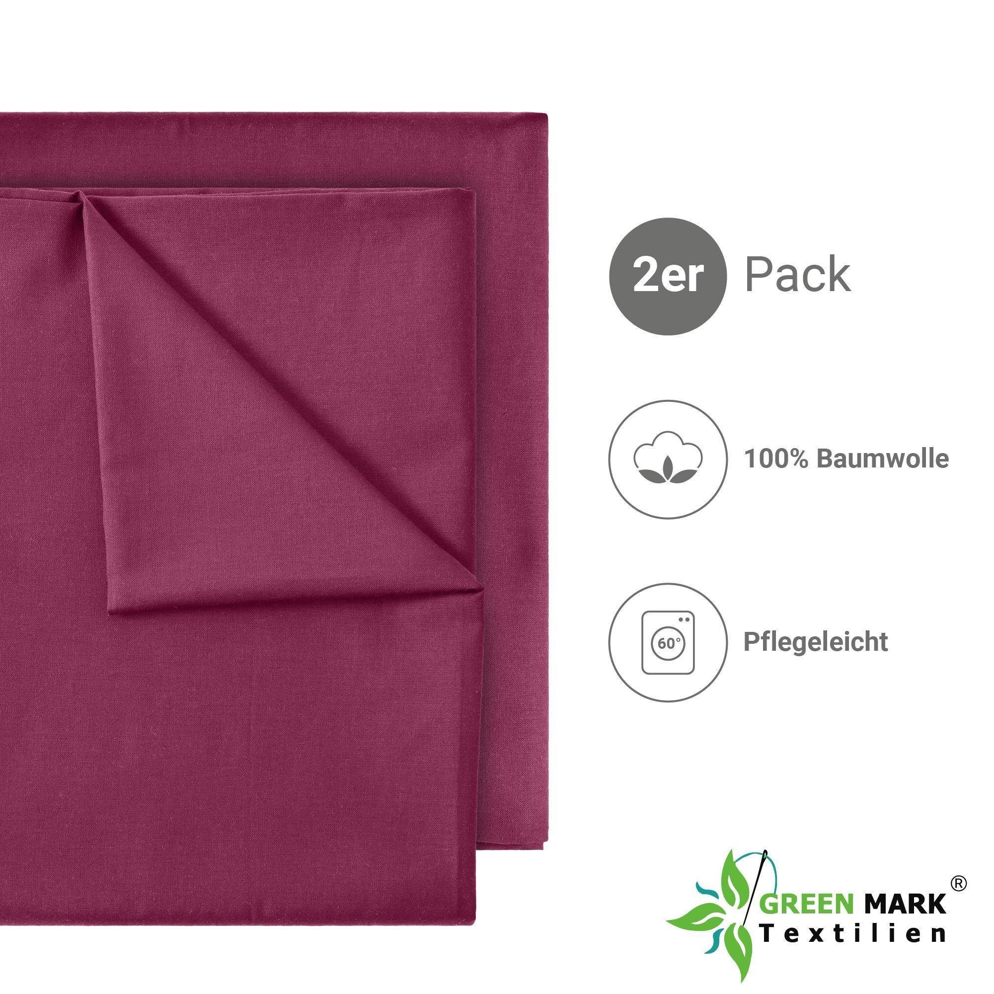 NatureMark Bettlaken 2er-Set klassisches Betttuch Haustuch, 100% Baumwolle, günstig online kaufen