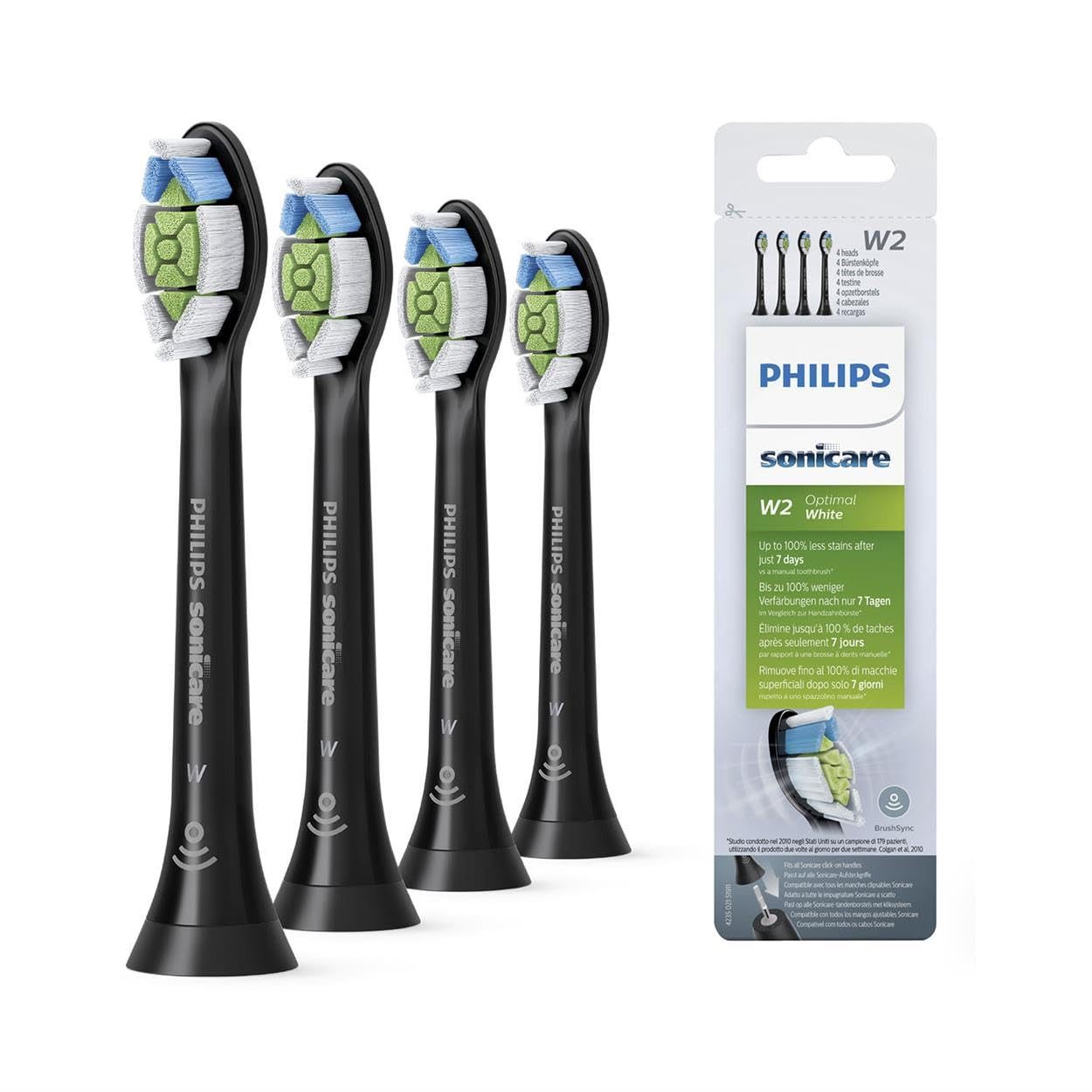 Philips GmbH Market DACH Elektrische Zahnbürste Philips Sonicare Original W2 (Modell HX6064/11) Bürstenköpfe, Modell HX6064/11