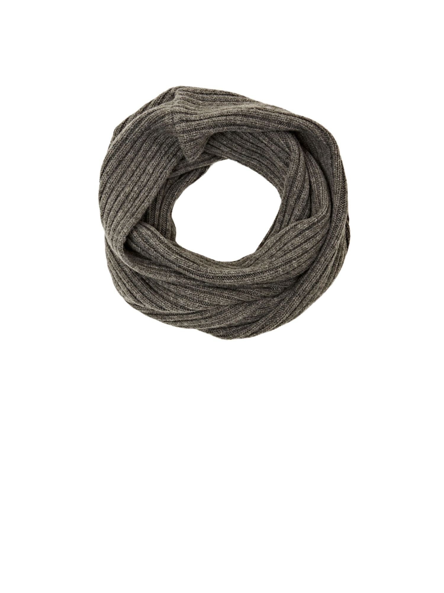 Esprit Modeschal Wollmix Rippstrick, GREY Tube-Schal in MEDIUM