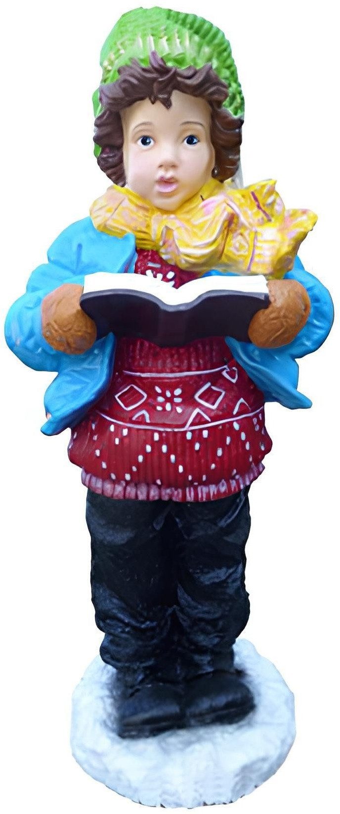 Xlmoebel Weihnachtsfigur Schneemann Statue handbemalt für winterliche Gartendekoration (Skulptur, Skulptur), Hergestellt in Europa