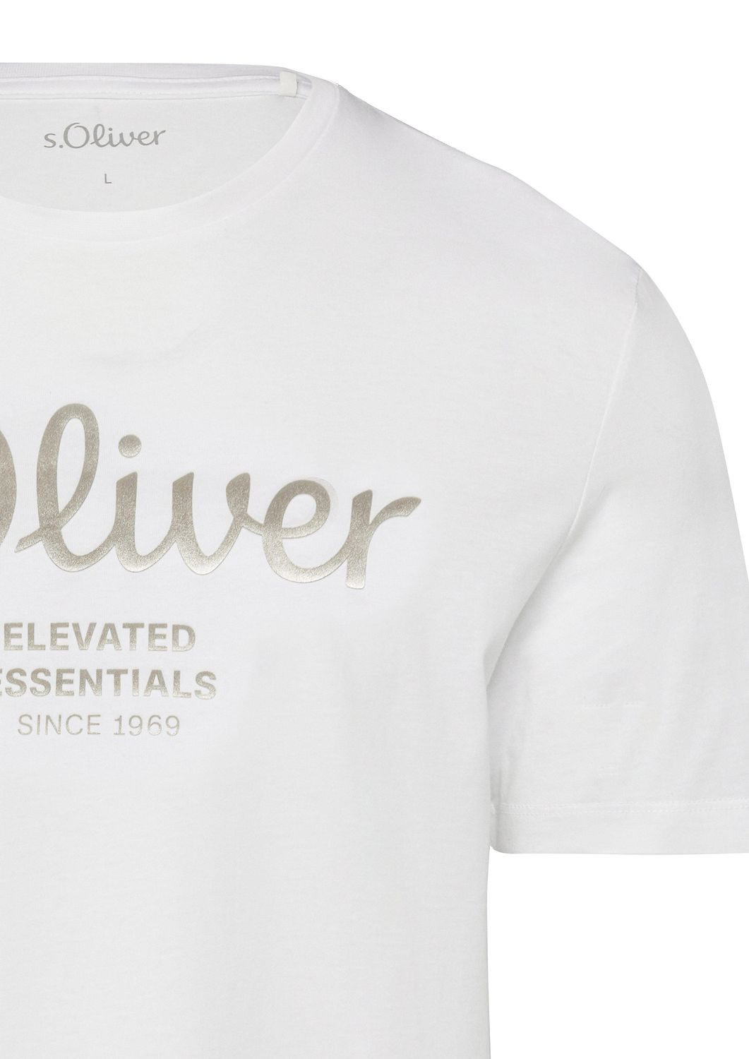 s.Oliver T-Shirt mit Logo-Print Rundhals, kurzarm