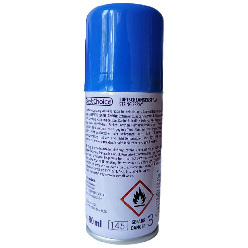 Jean Products Luftschlange Party Luftschlangenspray, Geburtstag, Karneval von Best Choice 80ml – Bild 4 von 4