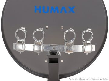 Humax Multifeedschiene Aluminium SAT-Halterung, (max 24°, max. 4 LNBs, für Humax Feedschellen)