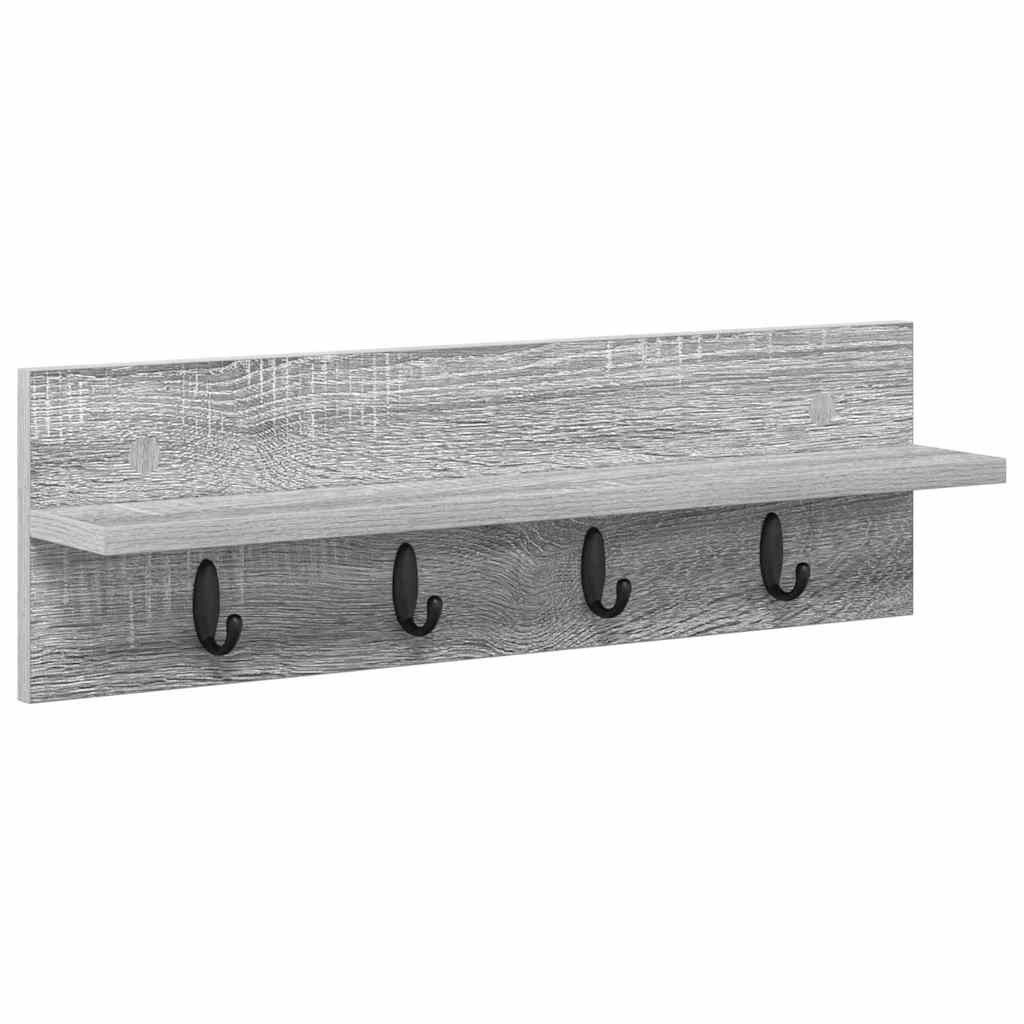 vidaXL Garderoben-Set 60 x 10,5 x 18 cm Garderobe Kleiderhaken Regal mit Ablage Wandmontiert