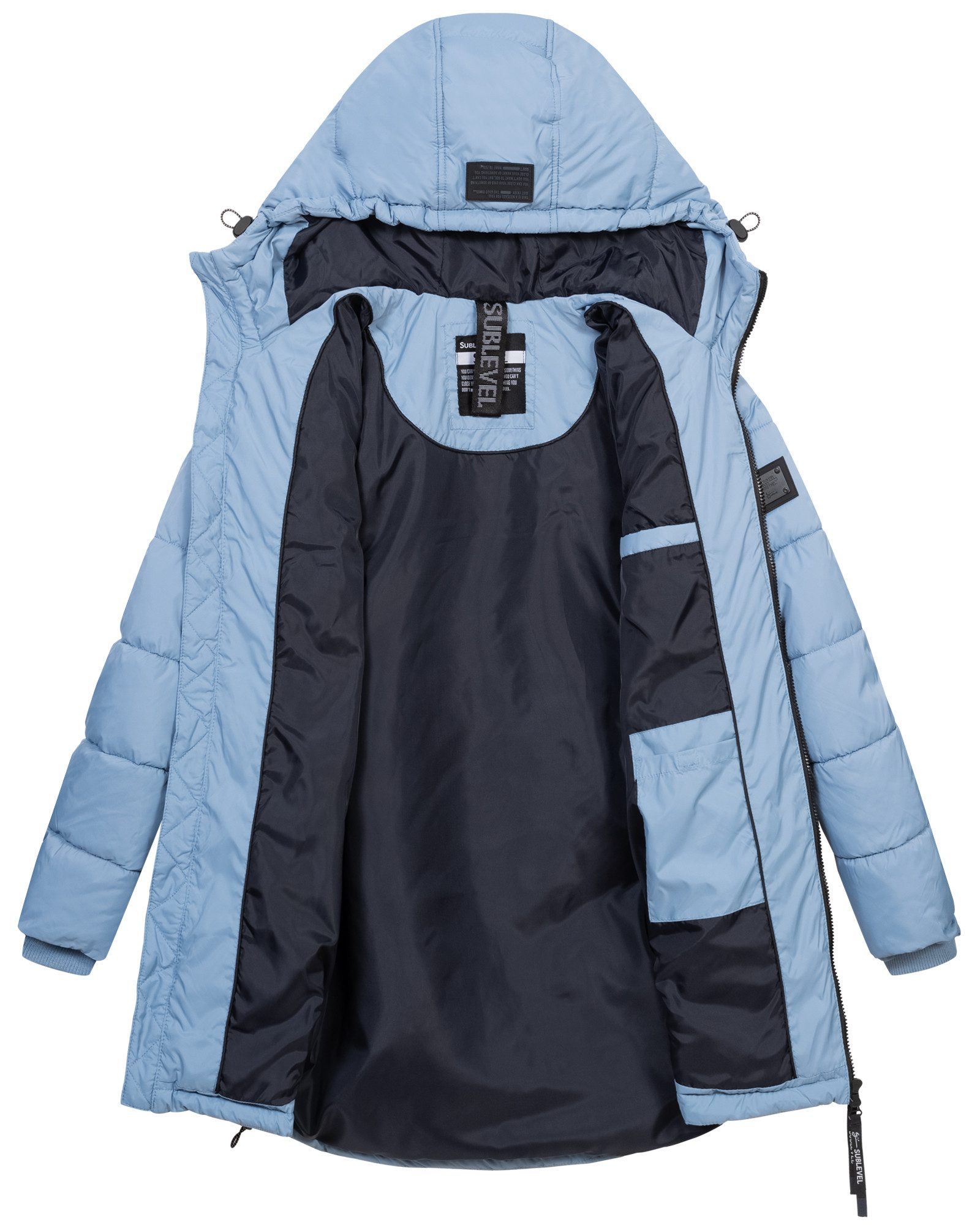 SUBLEVEL Steppjacke Damen Winter Jacke Mantel Parka Steppjacke Steppmantel Wintermantel