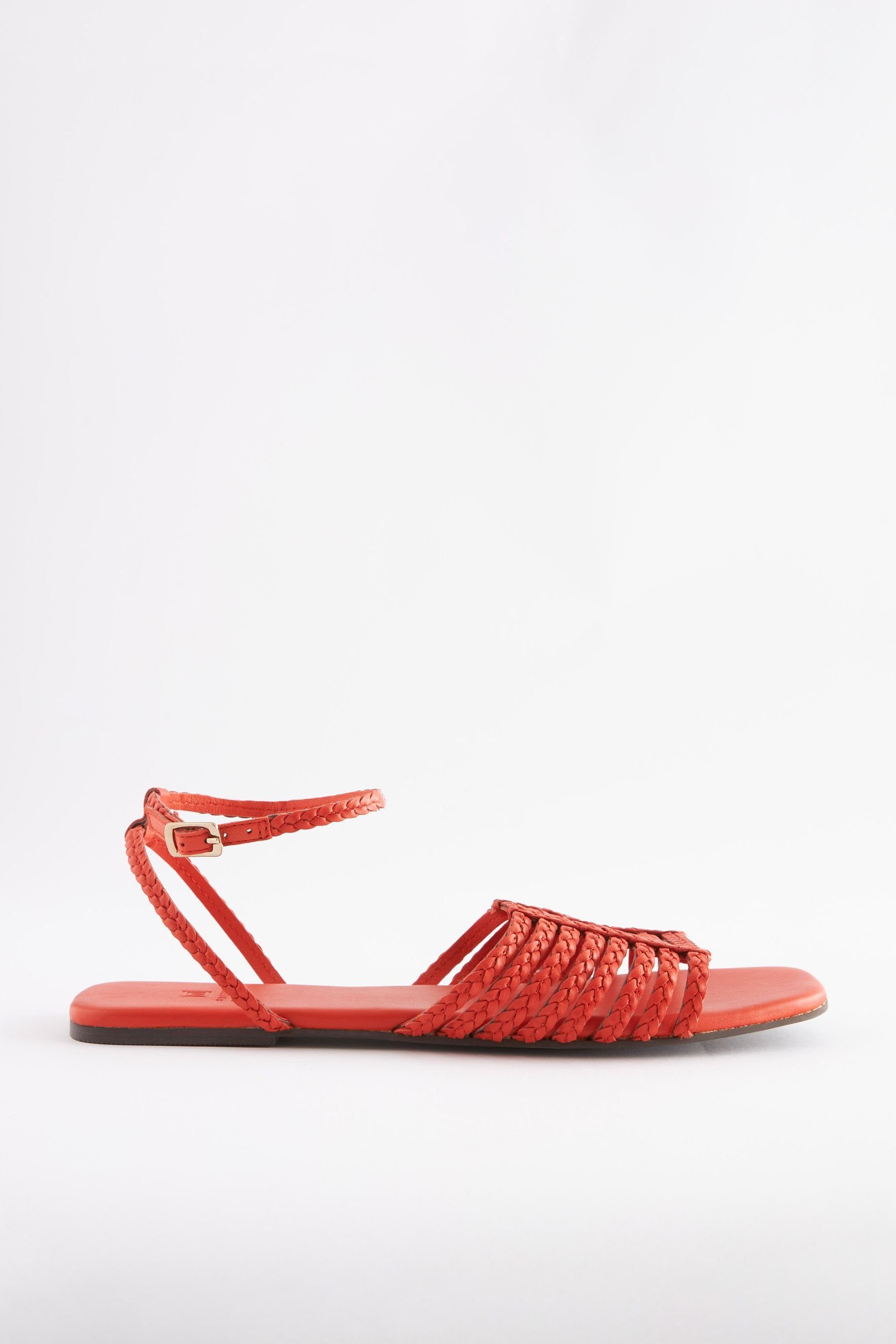 Next Forever Comfort® geflochtene Ledersandalen Red (1-tlg) Riemchensandale