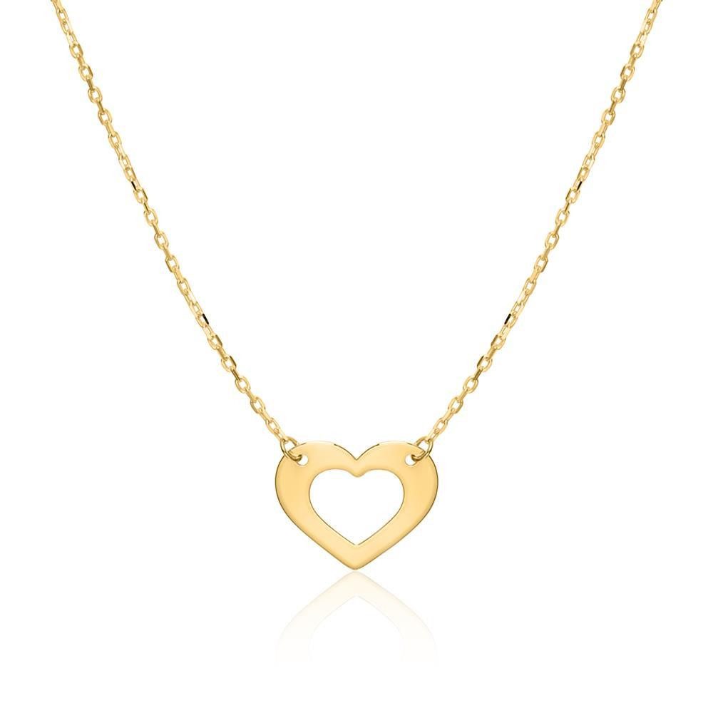 Unique Goldkette Damenkette Herz von Unique aus 9-karätigem Gold