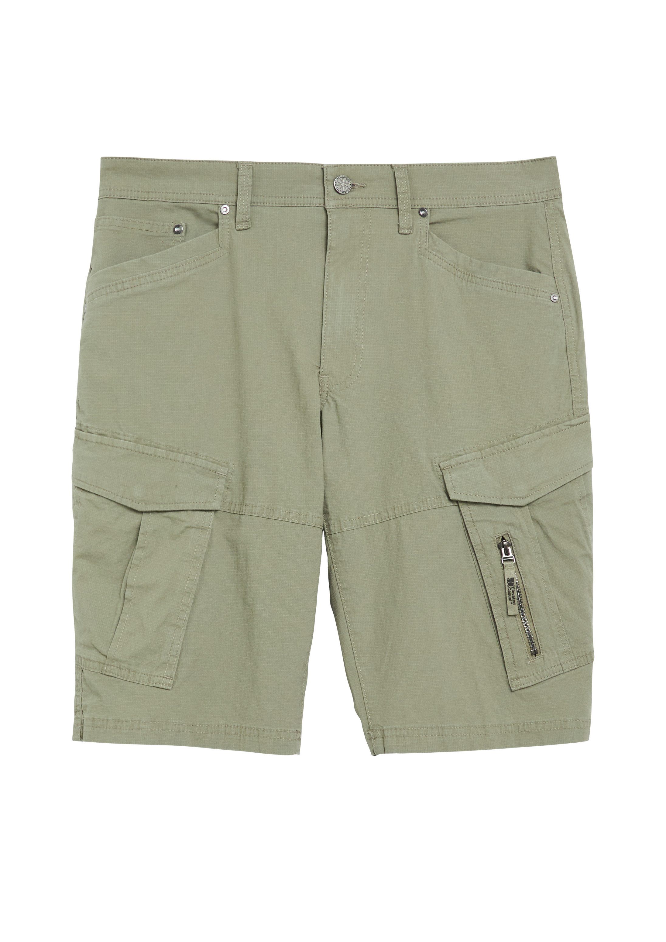 s.Oliver Shorts Bermuda Strukturierte Bermuda mit Cargo-Taschen