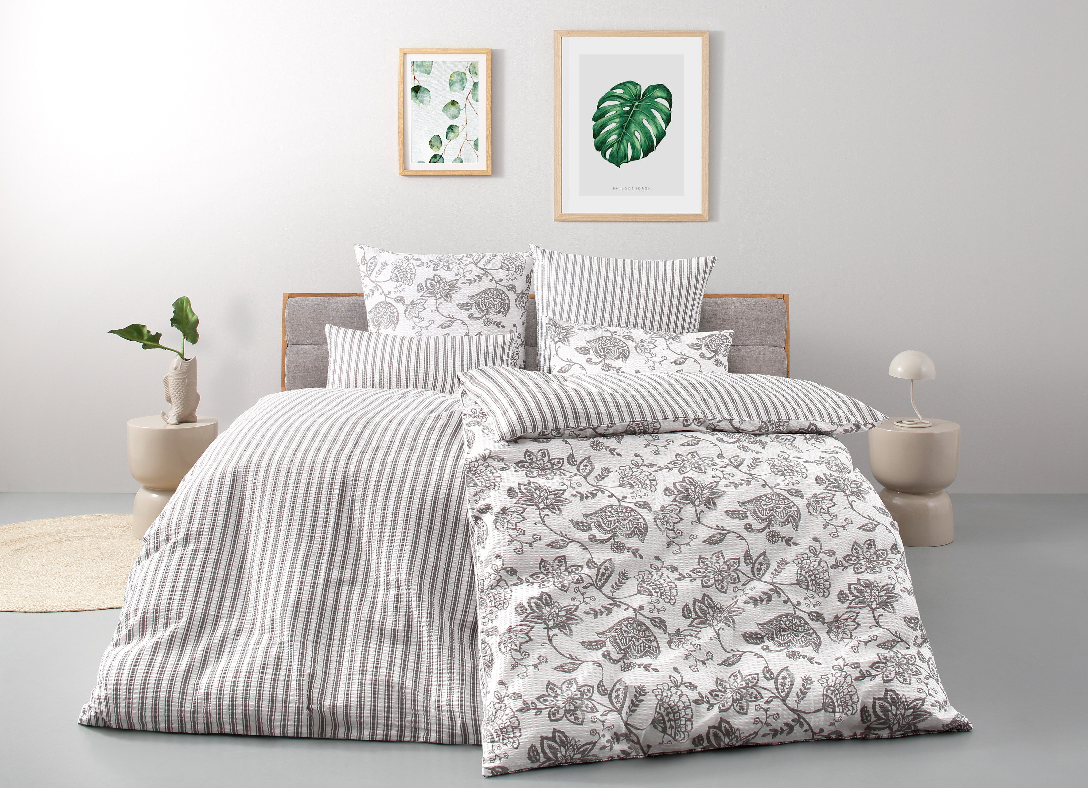 OTTO home Bettwäsche Nordby, Soft-Seersucker, 2 teilig, Bettwäsche aus Baum günstig online kaufen