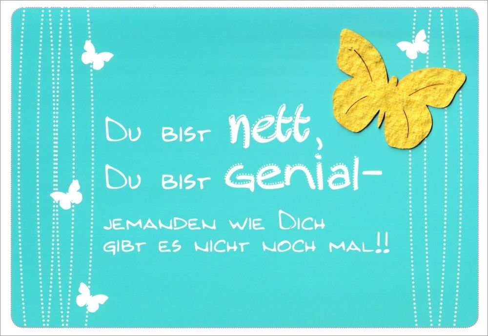 Postkarte Grußkarte mit Blumensamen "Du bist nett, Du bist genial - Jemande ...", Erwachsene
