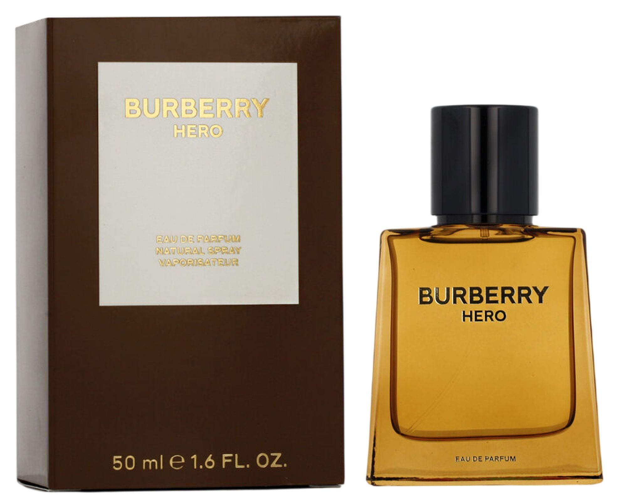 BURBERRY Eau de Parfum Hero EDP Herren Spray, Holzig-ambrierter Duft mit Zedernholz, Wacholder und Pfeffer