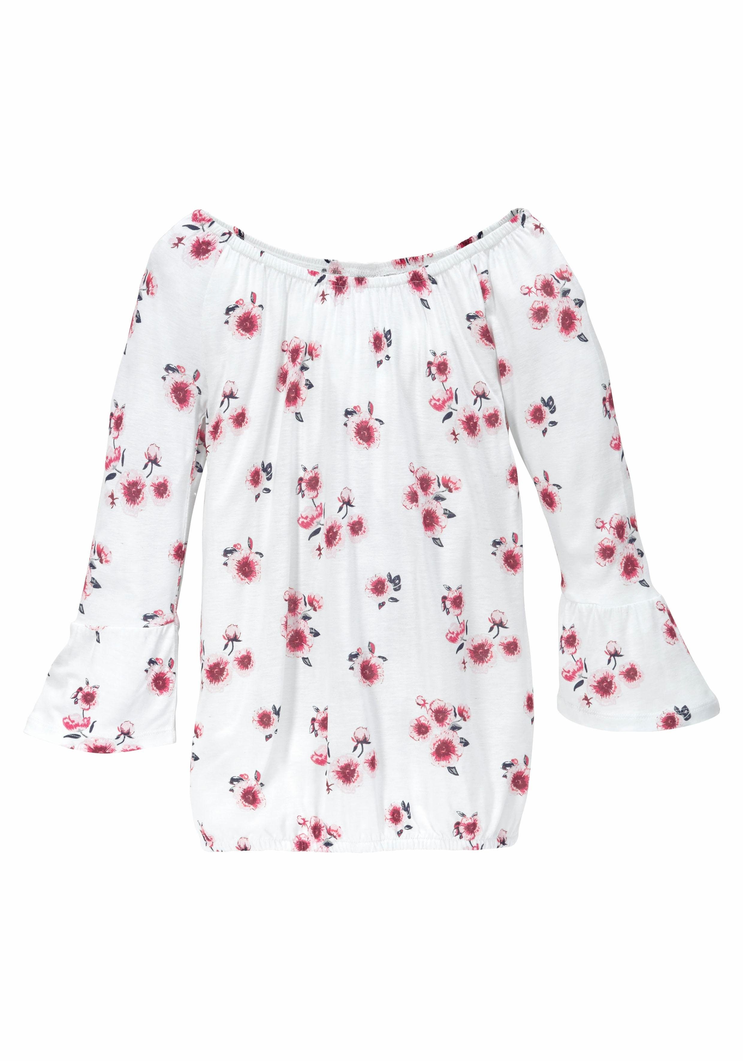 Carmenshirt Viskose-Shirt