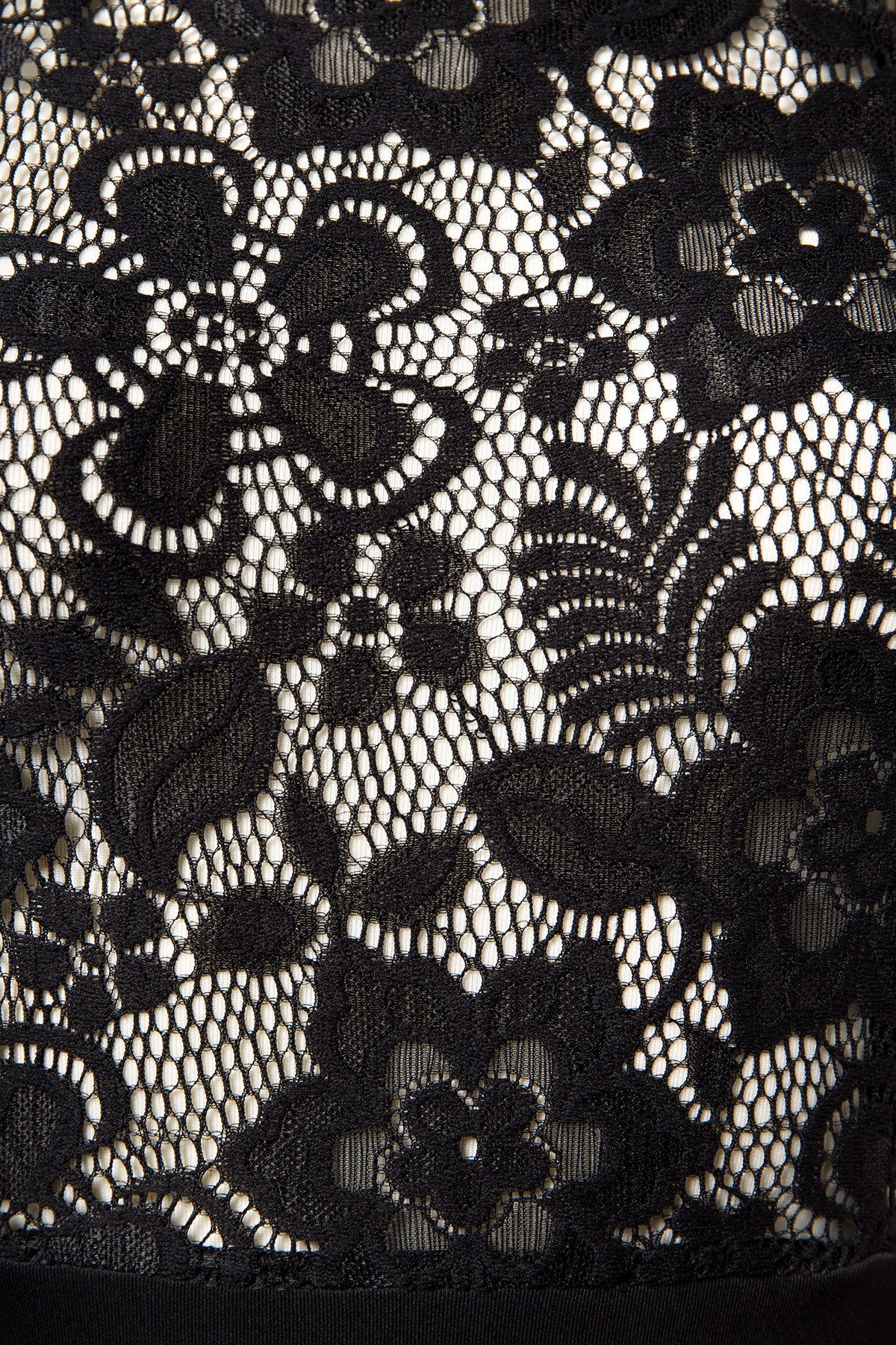 Atixo Minikleid Volant Damen Pencilkleid in schwarz mit Spitze Trompetenärmeln Vintage