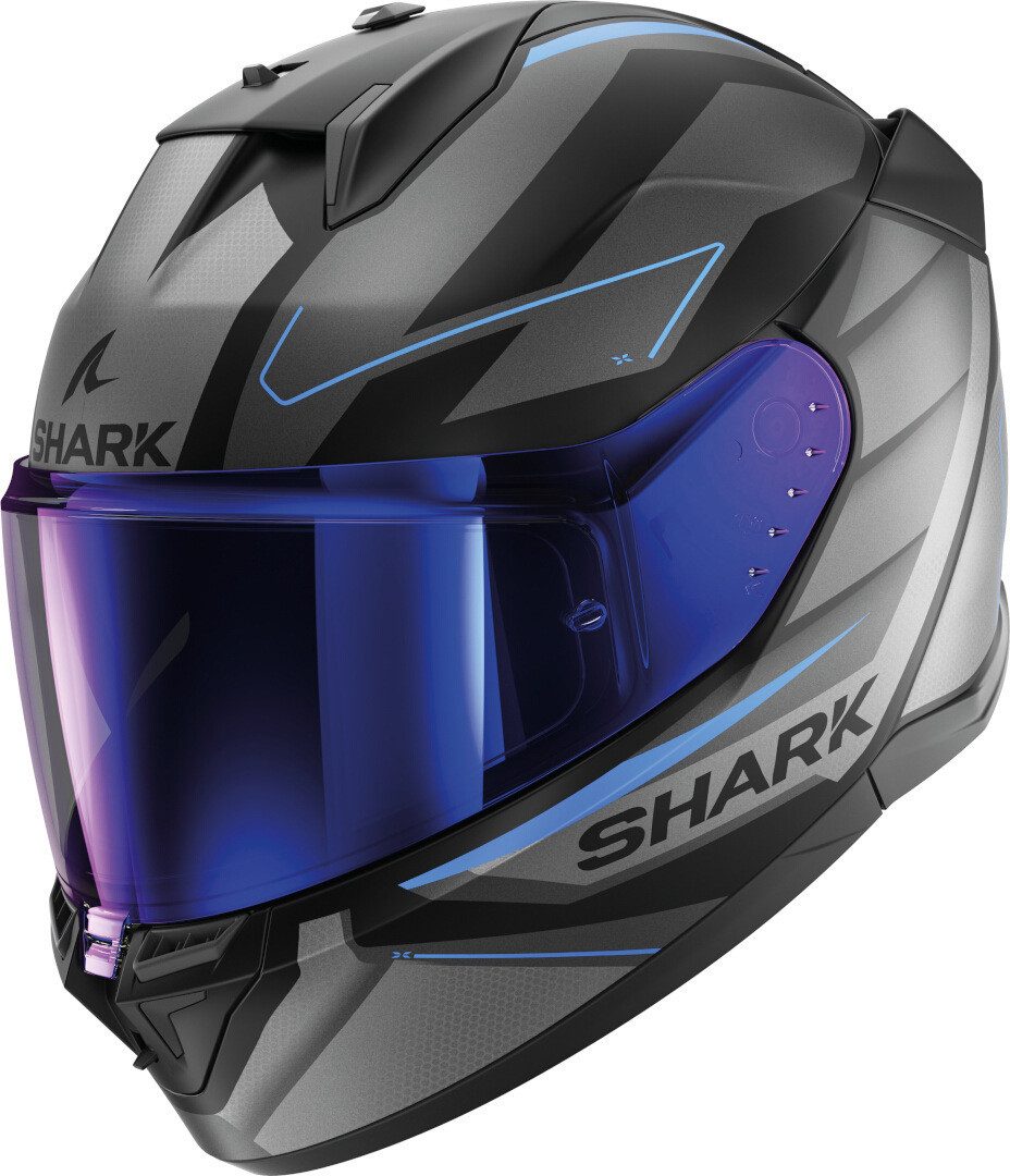 Shark Motorradhelm D-Skwal 3 Sizler Helm, vorbereitet für Kommunikationssystem,geeignet für Brillenträger,P