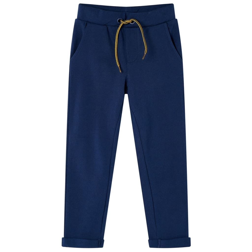 Schlupfhose Kinderhose mit Kordelzug Marineblau 128