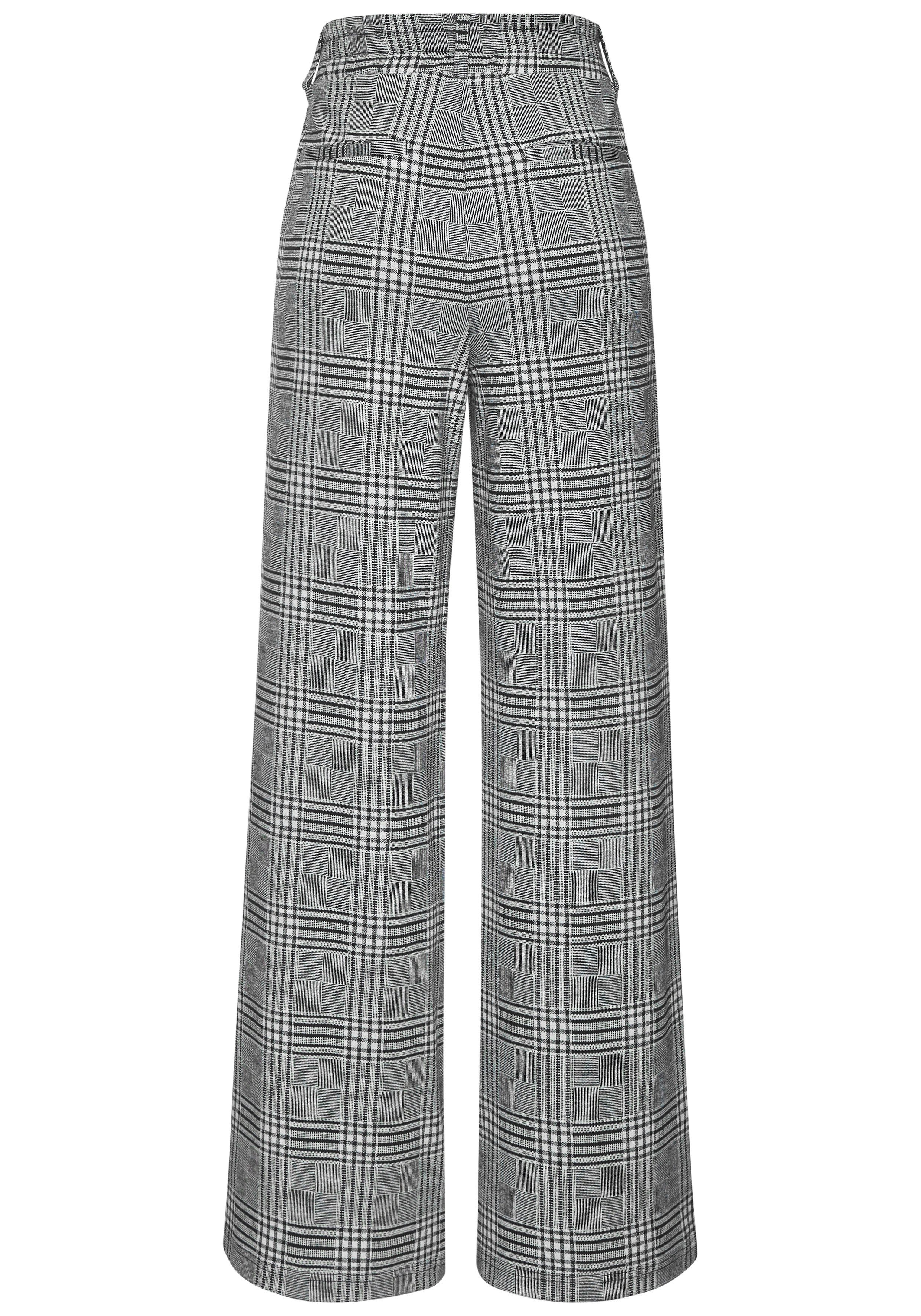 LASCANA Schlupfhose extra Weit mit Bundfalten mit Jacquard Strickmuster oder uni schwarz – Bild 4 von 5