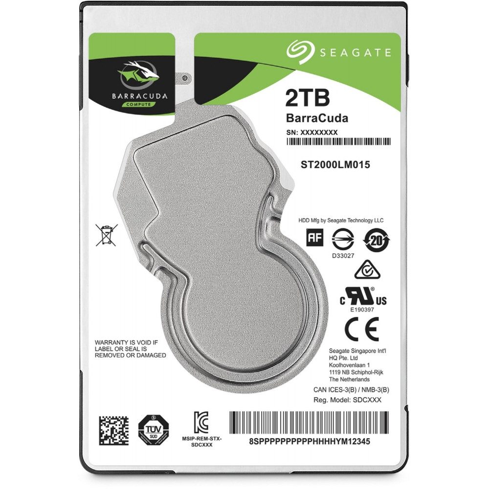Seagate Seagate BarraCuda 2,5" (2TB) interne HDD Festplatte interne HDD-Festplatte (2TB) 2,5 Zoll", 128 MB