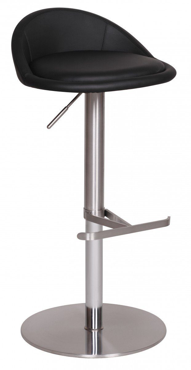 Barhocker Barstuhl Barhocker Durable M1 Edelstahl gebürstet Schwarz