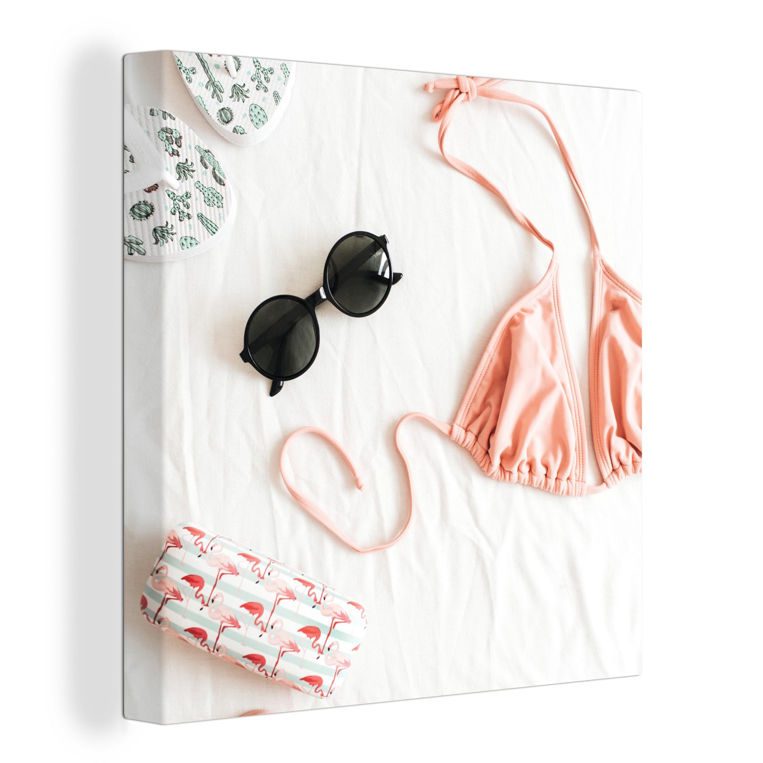 Sonnenbrille, Bilder Bikini Leinwandbild Leinwand OneMillionCanvasses® (1 Wohnzimmer für - Sommer St), Schlafzimmer -