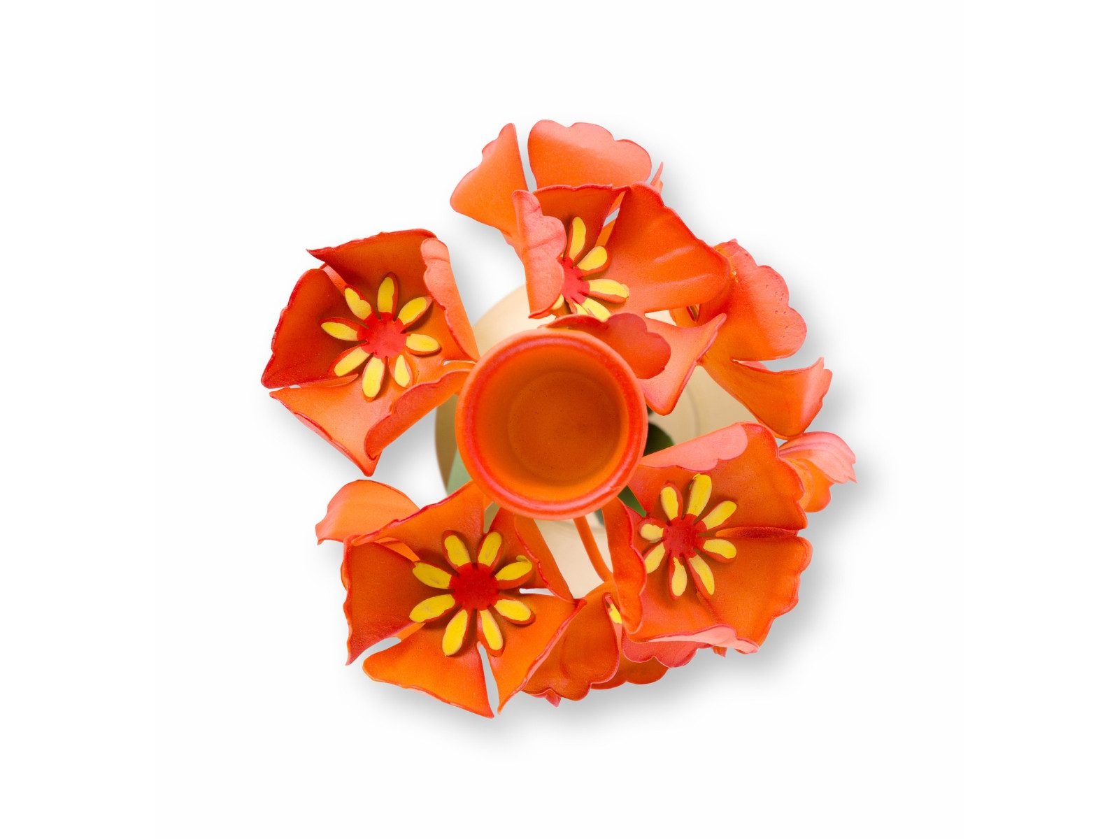 PiP Studio Kerzenhalter Metal Flower Kerzenhalter orange 22,5cm