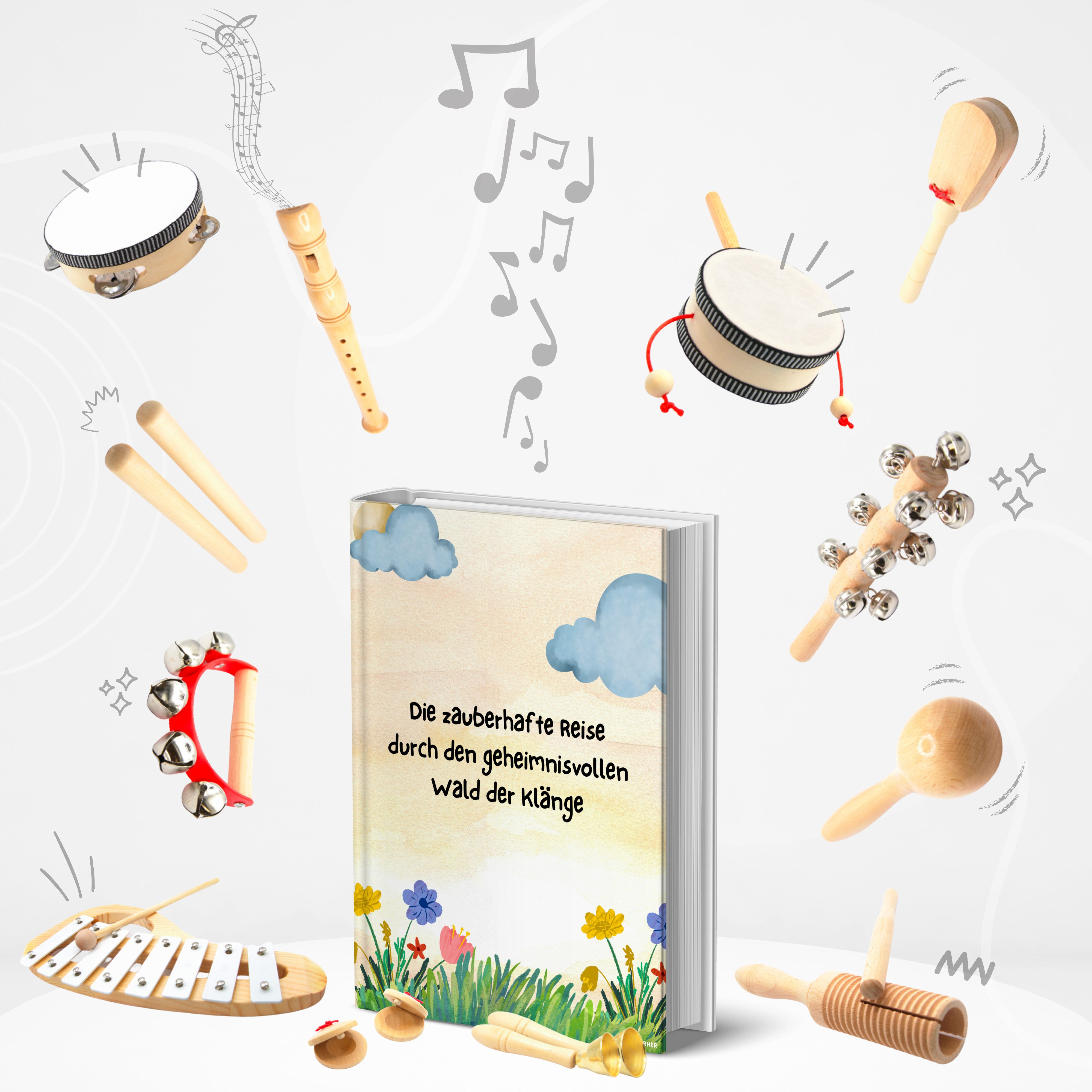 TinyLearner Lernspielzeug Montessori Musik-Set, CE-Zertifiziert