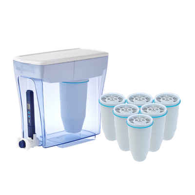 ZEROWATER Wasserfilter ZeroWater Filtersystem-Set mit sieben Filtern 4,7 L