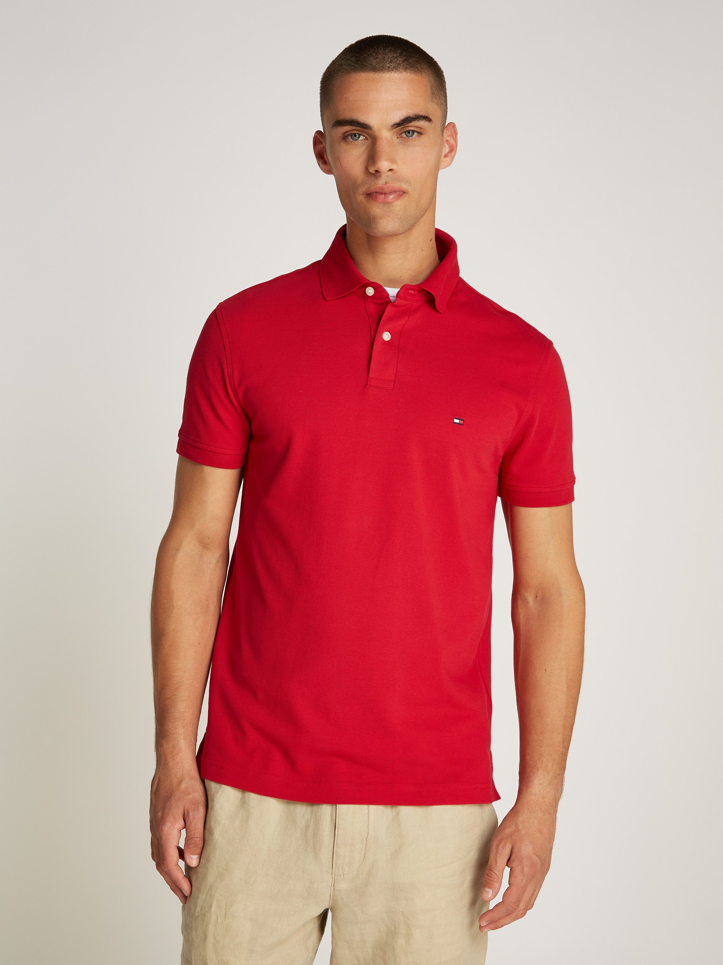 Tommy Hilfiger Poloshirt 1985 SLIM POLO mit Stickerei und Piqué-Qualität un günstig online kaufen