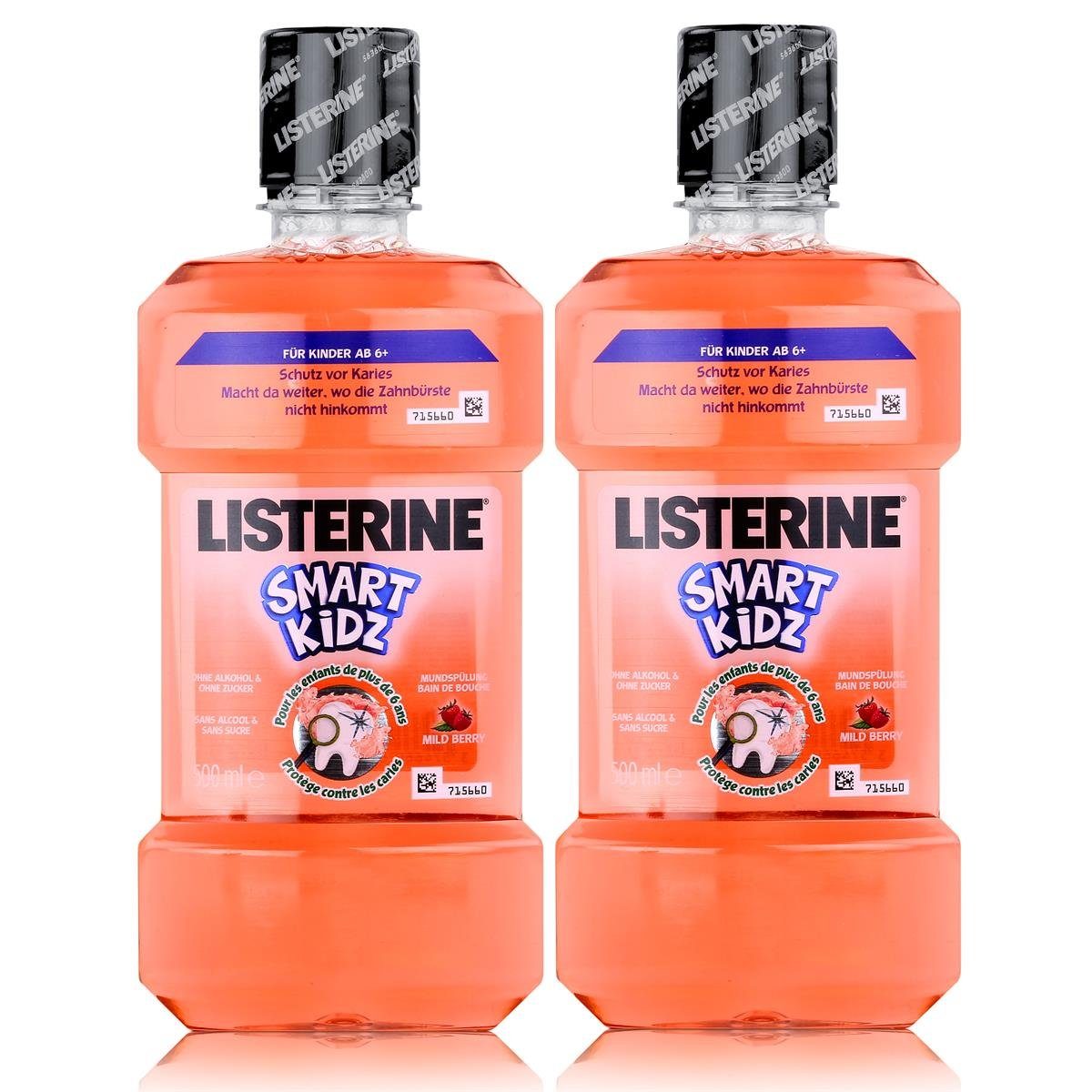 Listerine Mundspülung Listerine Smart Kidz Mild Berry 500ml - Ohne Alkohol & ohne Zucker (2e