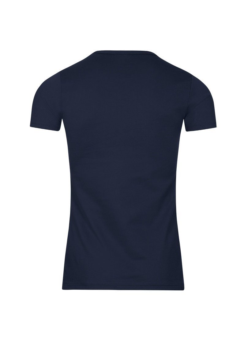T-Shirt TRIGEMA T-Shirt aus navy Trigema Baumwolle/Elastan