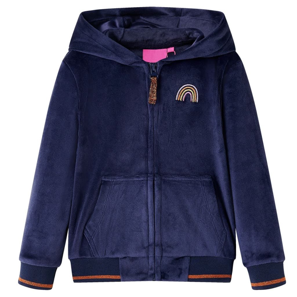 Kapuzentop Kinder-Kapuzenjacke Marineblau 92