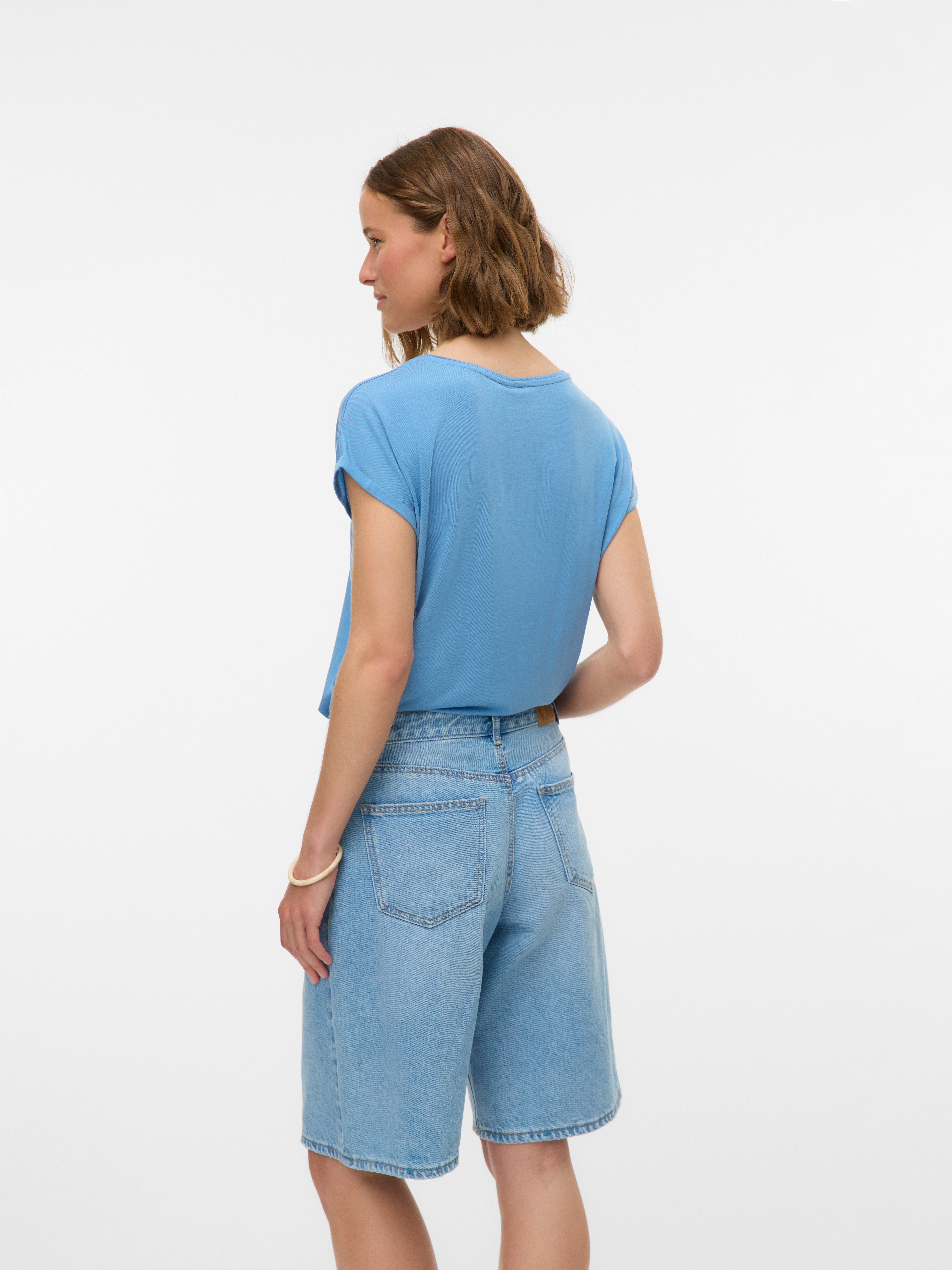 Vero Moda Rundhalsshirt VMAVA PLAIN SS TOP GAJRS NOOS günstig online kaufen